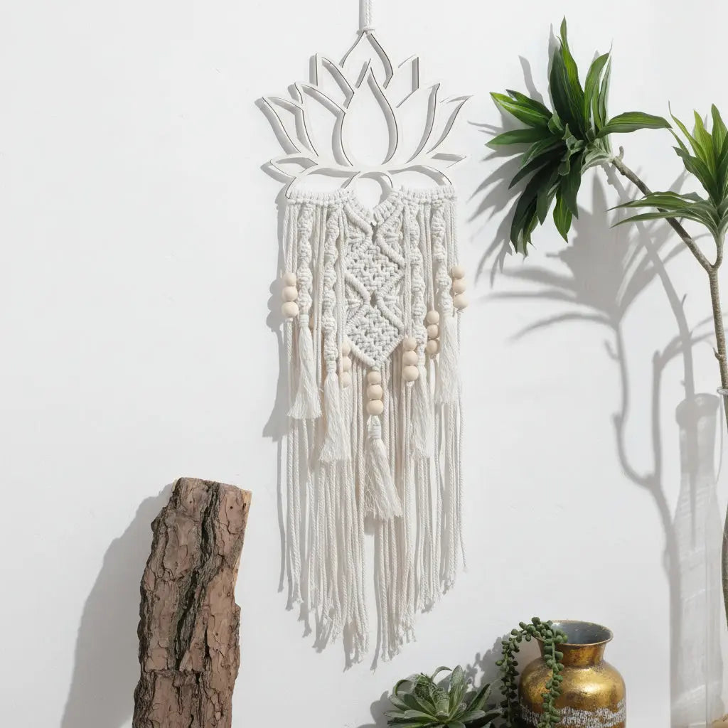 Kuroyashi Lotus Macrame Wall Hanging eprolo