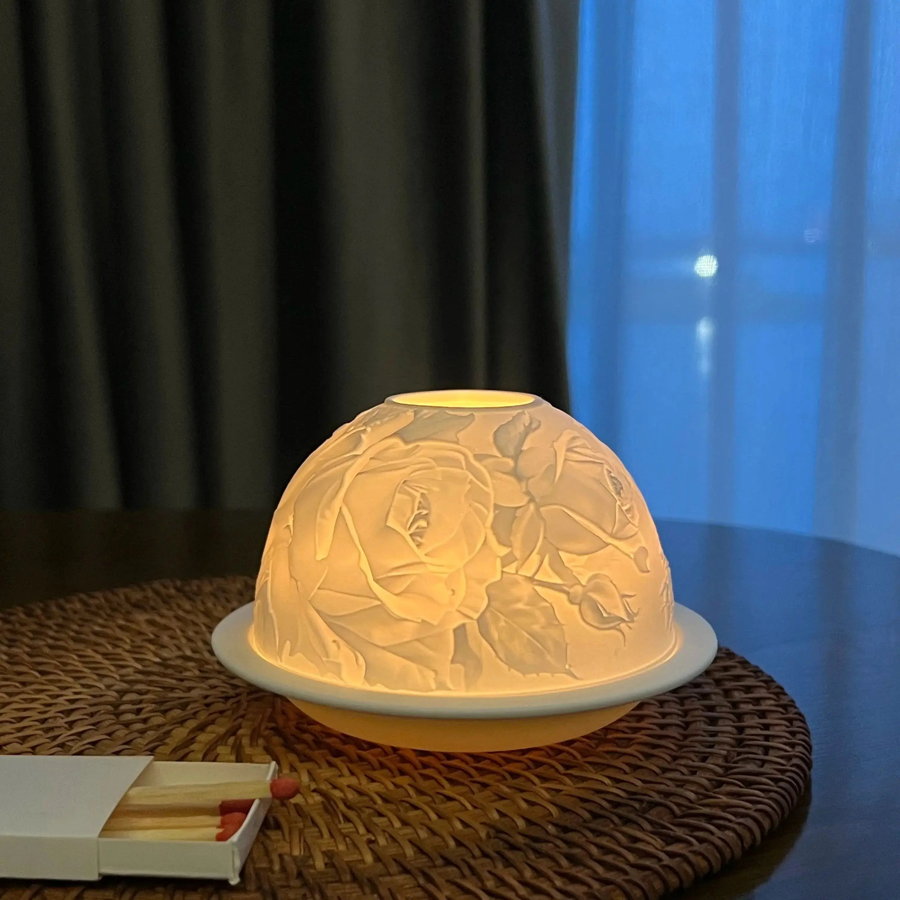 Kuroyashi Floral Porcelain Candle Holder eprolo