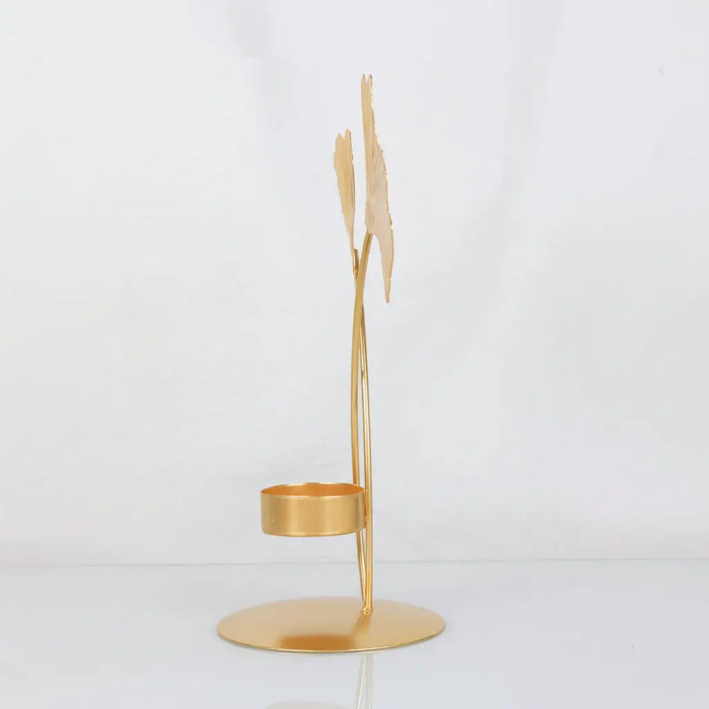 Kuroyashi Golden Ginkgo Leaf Candle Holder eprolo