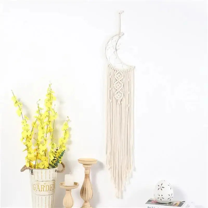 Kuroyashi Moon Macrame Wall Hanging eprolo
