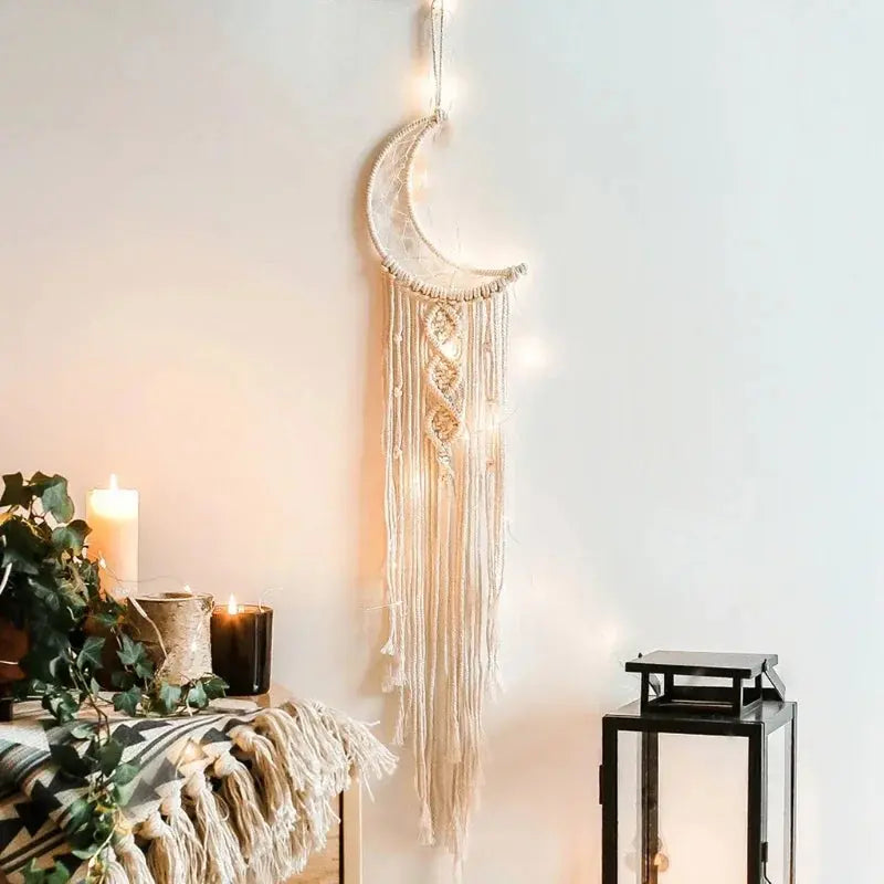 Kuroyashi Moon Macrame Wall Hanging eprolo