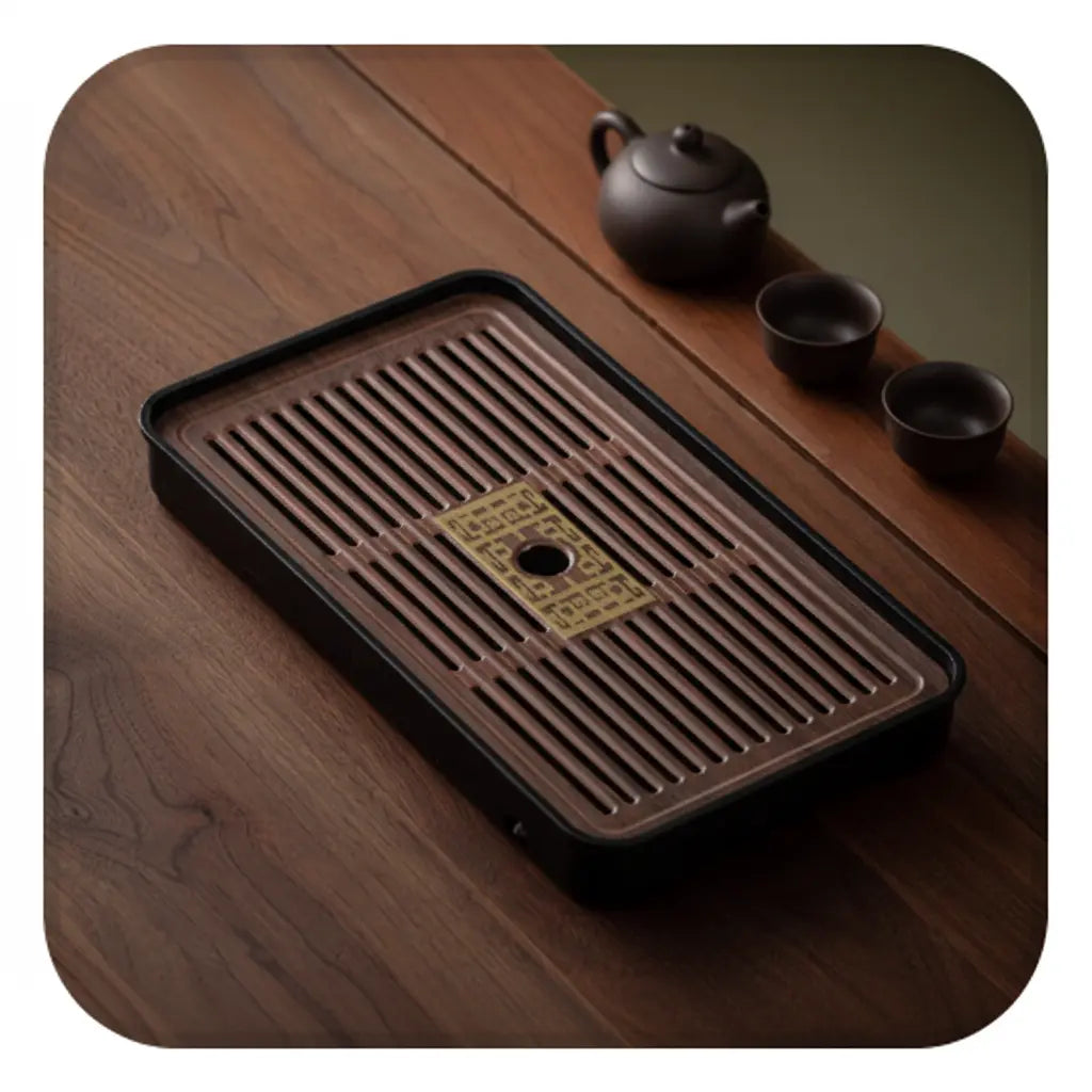 Kuroyashi Compact Wood Tea Tray eprolo