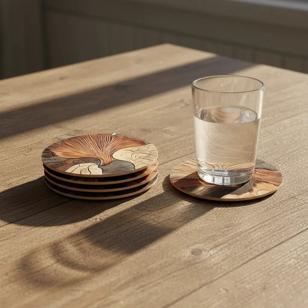 Kuroyashi Wooden Coaster Set (6 Pack) eprolo